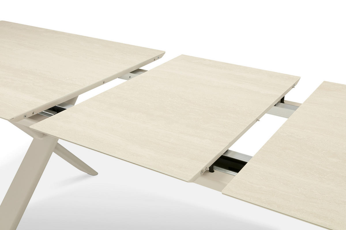 AUSZIEHTISCH Metall, Keramik 240-300/100/74 cm  - Taupe/Kaschmir, Basics, Keramik/Metall (240-300/100/74cm) - Zebra 