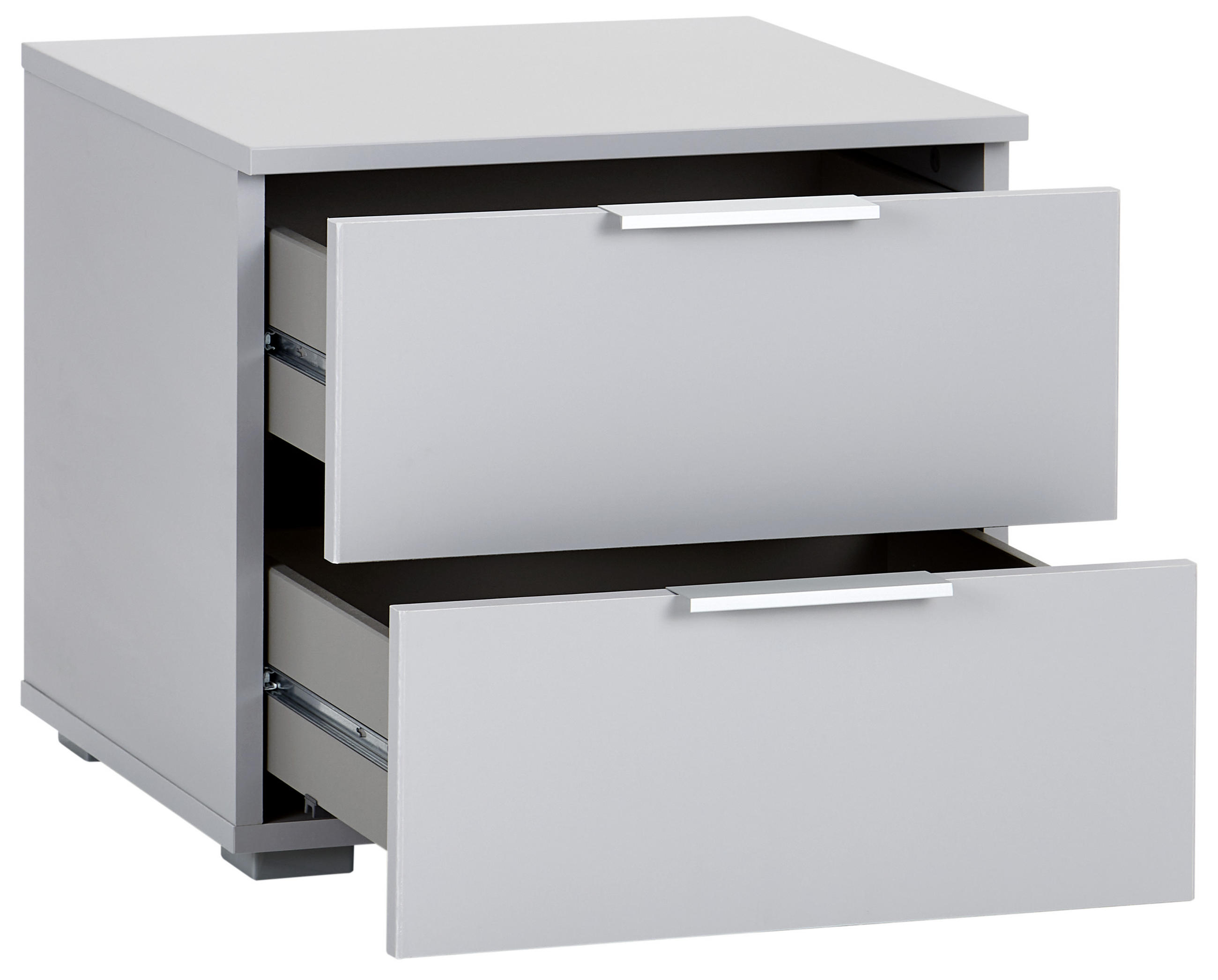 NACHTSCHRANK 47/43/42 cm  - Hellgrau/Alufarben, MODERN, Holzwerkstoff (47/43/42cm) - Rauch Möbel