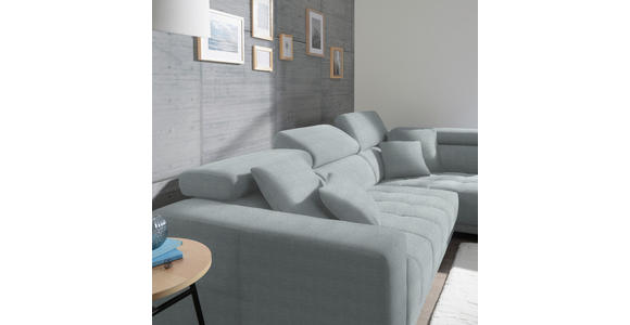 ECKSOFA  in Mikrofaser Platinfarben  301/207 cm  - Platinfarben/Chromfarben, Design, Textil/Metall (301/207cm) - Xora