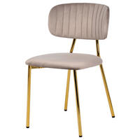 STOLSET 2 styck järn  - taupe/guldfärgad, Design, metall/plast (47/80/51cm) - Kayoom