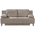 SCHLAFSOFA  in Cord Hellbraun  - Hellbraun/Schwarz, MODERN, Textil/Metall (197/92/88cm) - Novel