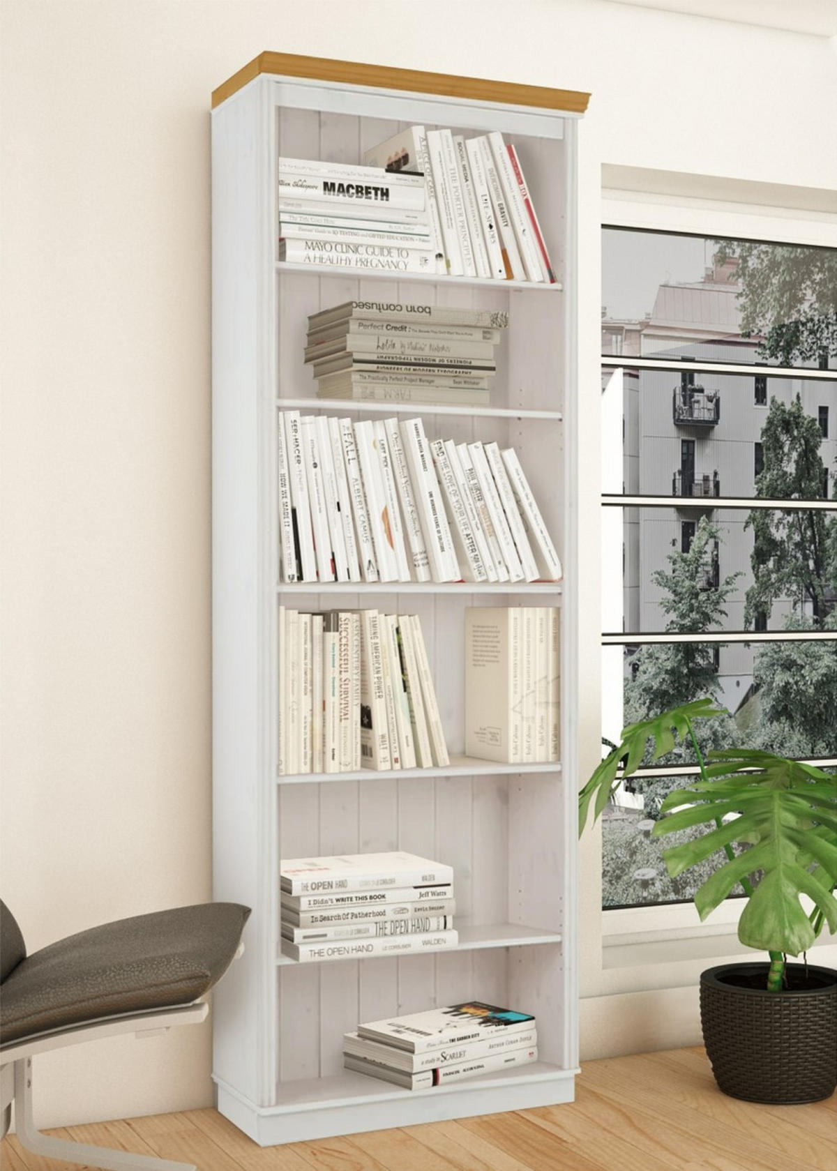 REGAL Kiefer massiv Kieferfarben, Honig  - Kieferfarben/Honig, Design, Holz (74/223/37cm) - Livetastic