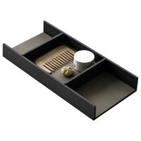 ORDNUNGSSYSTEM Holzwerkstoff  - Schwarz/Braun, MODERN, Holzwerkstoff (34,7/4,4/15,5cm) - Belluti