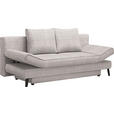 SCHLAFSOFA  in Webstoff Naturfarben  - Schwarz/Naturfarben, Design, Textil/Metall (200/85/90cm) - Xora