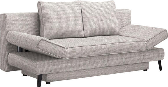 SCHLAFSOFA  in Webstoff Naturfarben  - Schwarz/Naturfarben, Design, Textil/Metall (200/85/90cm) - Xora