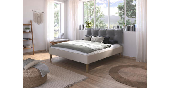 BETT 180/200 cm  in Champagner  - Wildeiche/Champagner, Design, Holz/Holzwerkstoff (180/200cm) - Carryhome