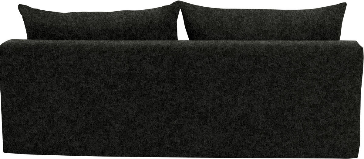 SCHLAFSOFA in Velours Dunkelgrün  - Dunkelgrün/Schwarz, Design, Holz/Textil (213/89/105cm) - Novel