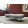 ECKSOFA  in Chenille, Flachgewebe Grau  180/284 cm  - Schwarz/Grau, Design, Textil/Metall (180/284cm) - Dieter Knoll