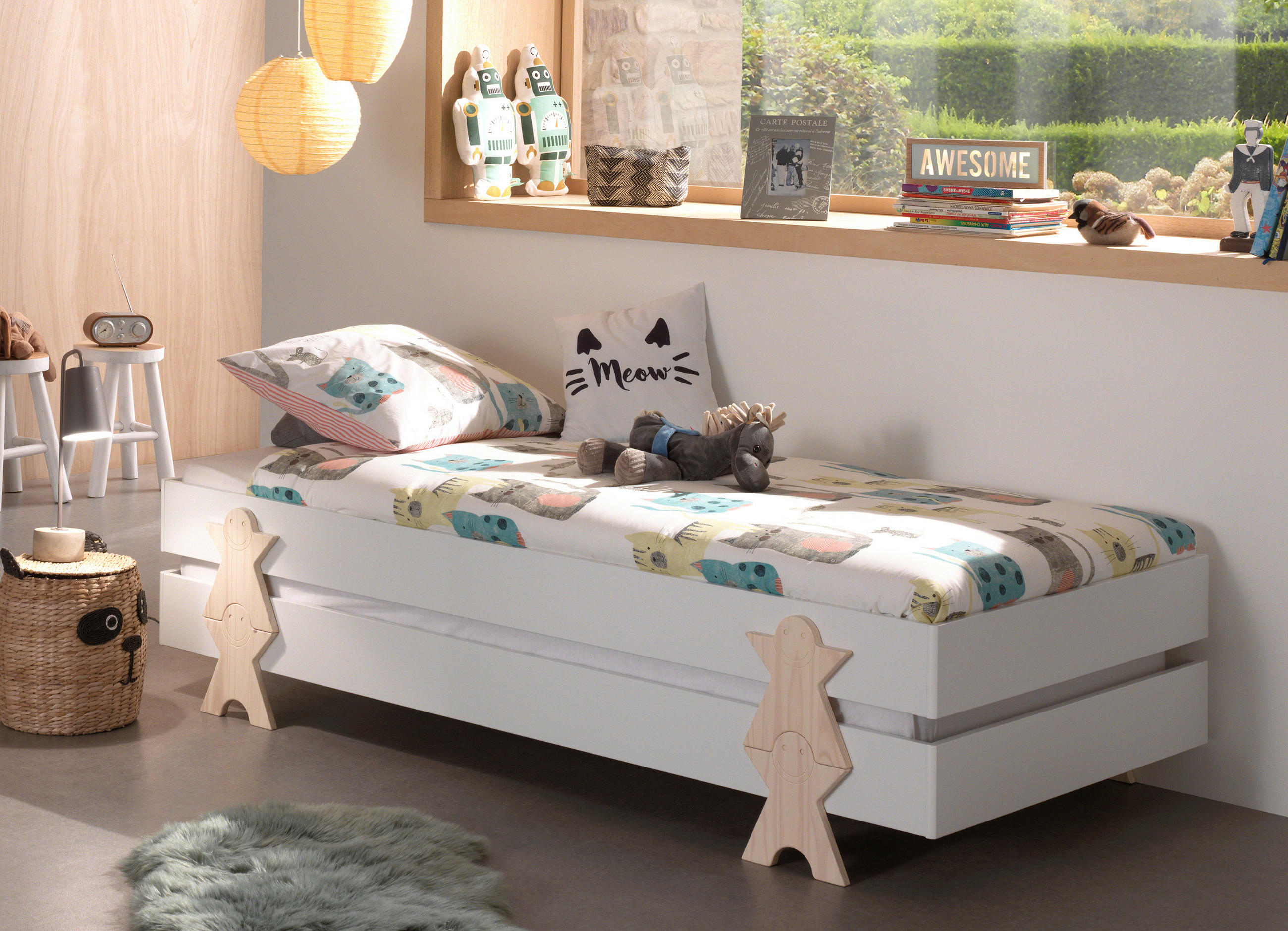 STAPELBETT  90/200 cm  Weiß  - Weiß, MODERN, Holz/Holzwerkstoff (90/200cm) - MID.YOU