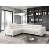 ECKSOFA in Plüsch Weiss  - Weiss/Schwarz, Design, Textil/Metall (200/276cm) - MID.YOU