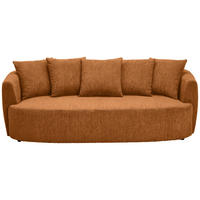 SCHLAFSOFA Chenille Rostfarben Querschläfer  inkl. Rückenkissen, Bettkasten, Schlaffunktion, Rücken echt, Liegefläche im Originalstoff  - Rostfarben/Schwarz, KONVENTIONELL, Kunststoff/Textil (238/74/107cm) - Carryhome