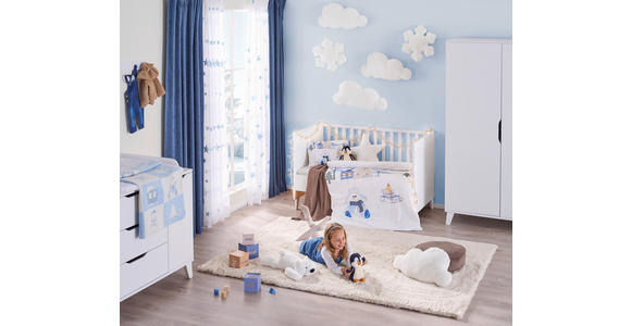 GITTERBETT Michi  143,4/78,9/76,6 cm   - Weiß, Trend, Holz/Holzwerkstoff (143,4/78,9/76,6cm) - My Baby Lou