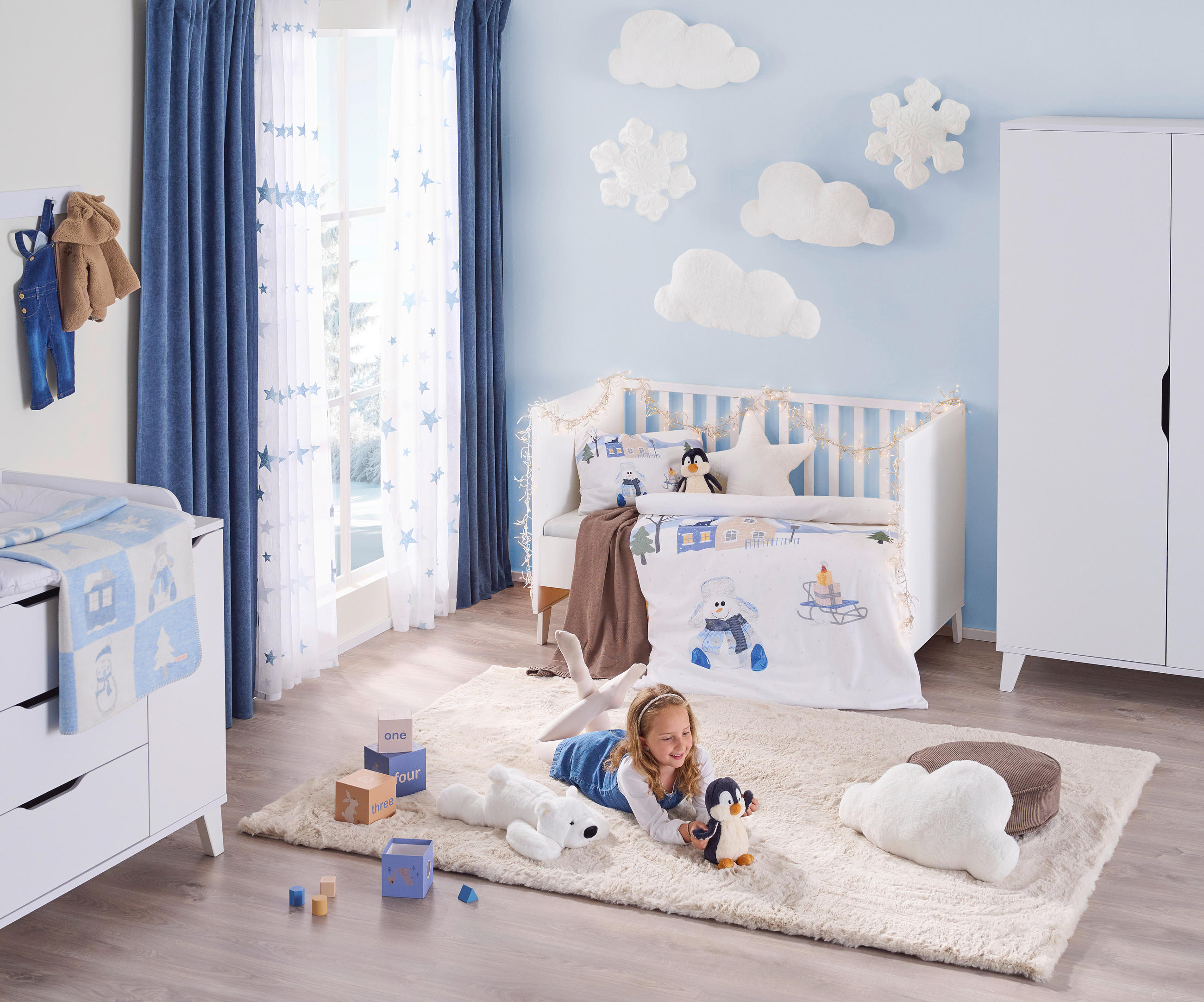 HEBKÁ DEKA, 75/100 cm - modrá/krémová, Trend, textil (75/100cm) - Patinio