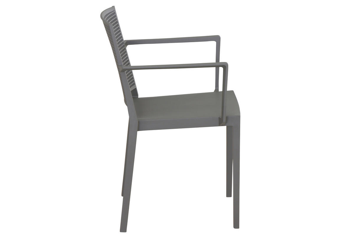 STAPELSTUHL in Kunststoff Grau  - Grau, Basics, Kunststoff (46/80/56cm) - Siena Garden