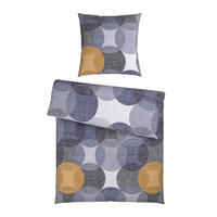 BETTWÄSCHE Biber, Flanell 135/200 cm  - Anthrazit/Gelb, Textil (135/200cm) - Novel