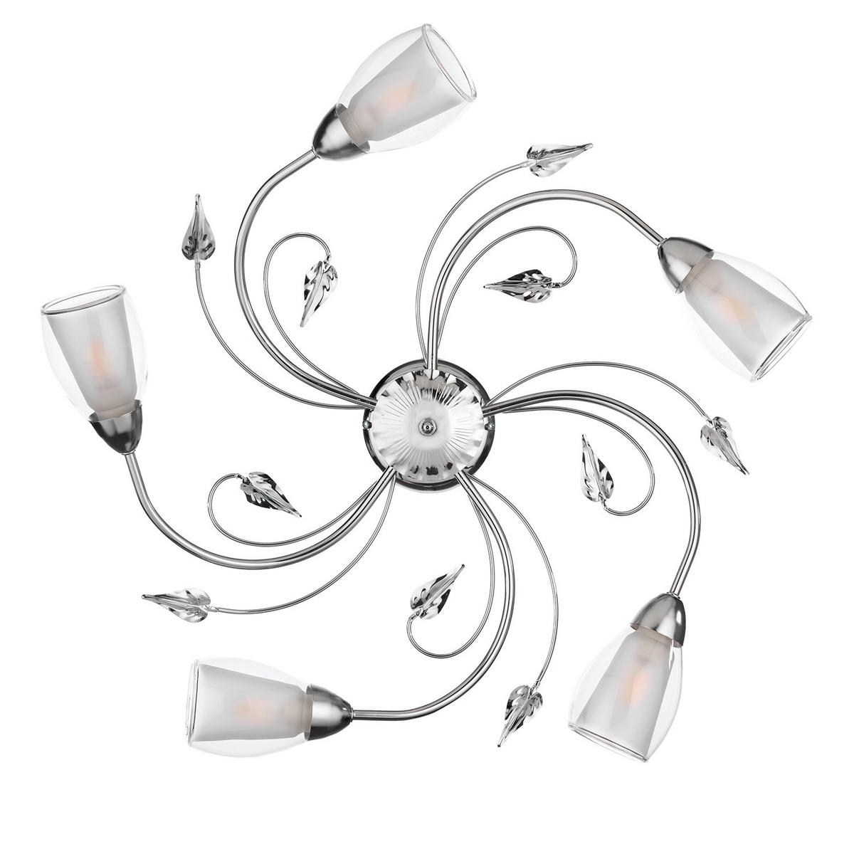 DECKENLEUCHTE  60/20 cm    - Chromfarben, Basics, Glas/Metall (60/20cm)