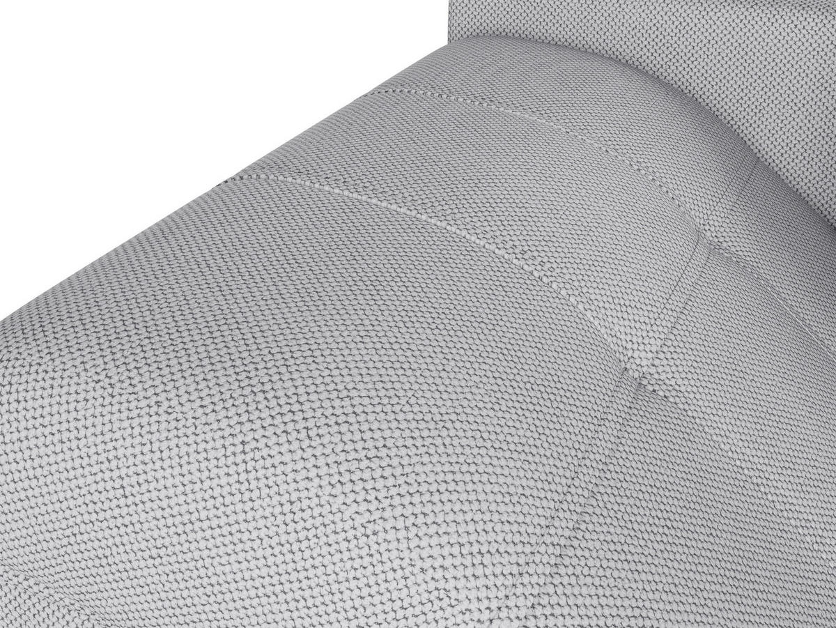 Ecksofa inkl. Funktionen in Webstoff Hellgrau  - Hellgrau/Schwarz, MODERN, Textil/Metall (177/279cm)