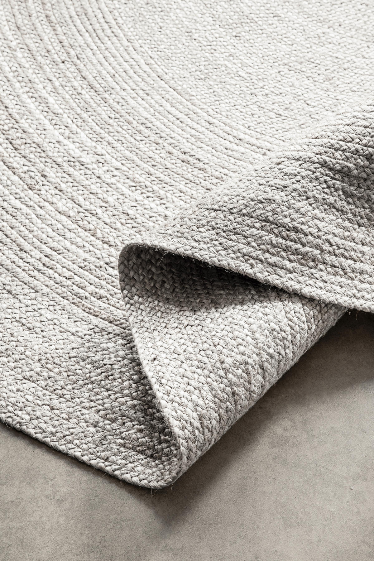 JUTETEPPICH 100 cm Jute Braided Weiß  - Weiß, Basics, Textil (100cm) - Hanse Home