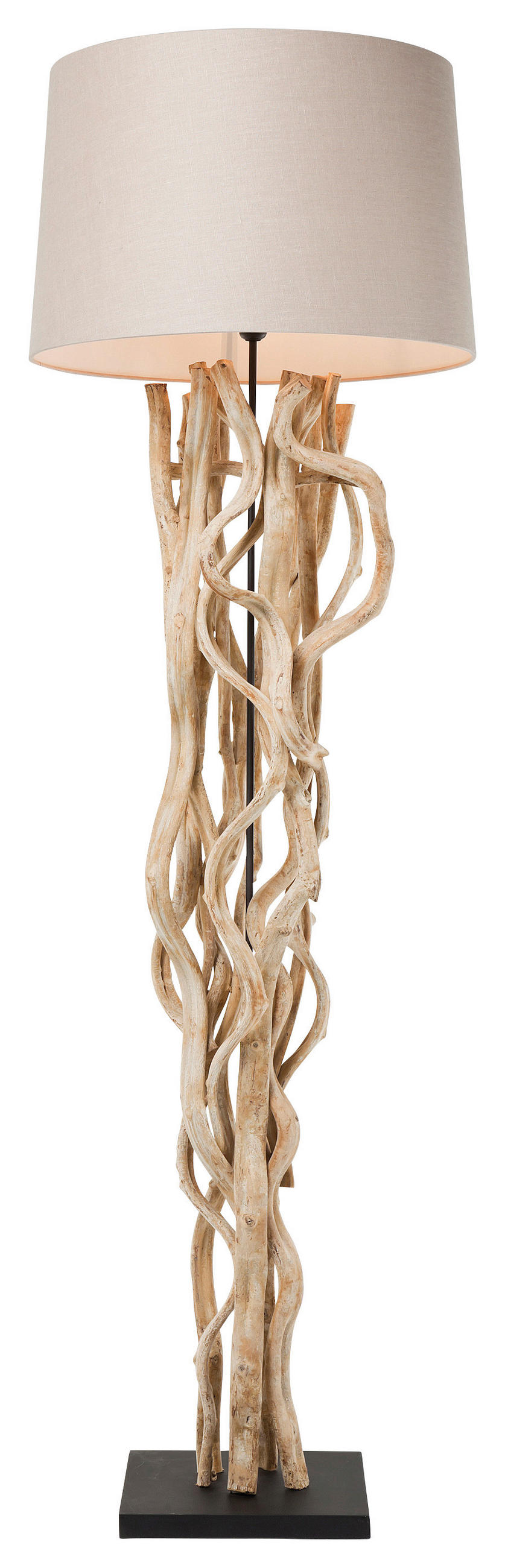 STEHLEUCHTE  55/150/55 cm   - Creme, Design, Holz/Textil (55/150/55cm)