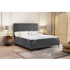 POLSTERBETT Matratze, Lattenrost 180/200 cm  in Grau  - Creme/Schwarz, LIFESTYLE, Holz/Textil (180/200cm) - Livetastic