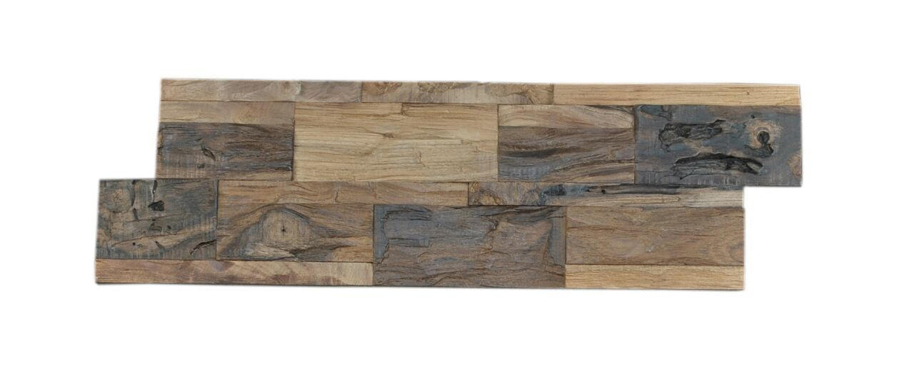 WANDVERKLEIDUNG Teakholz  - Teakfarben, Holz (55,5/18/1-2cm) - Venda