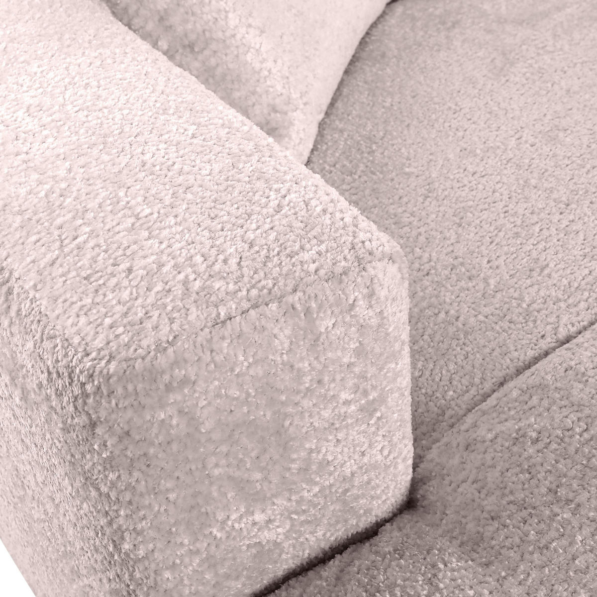 WOHNLANDSCHAFT Rosa Chenille  - Schwarz/Rosa, MODERN, Kunststoff/Textil (178/356/225cm) - Carryhome