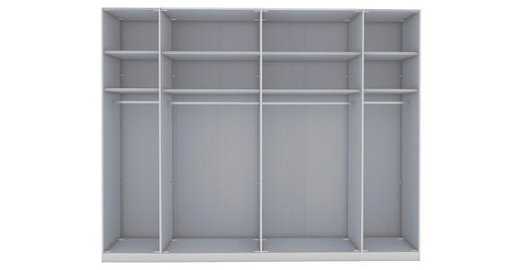 FALTTÜRENSCHRANK 250/216/58 cm 6-türig Champagner, Eiche Bianco - Schieferfarben/Eiche Bianco, KONVENTIONELL, Glas/Holzwerkstoff (250/216/58cm) - Dieter Knoll