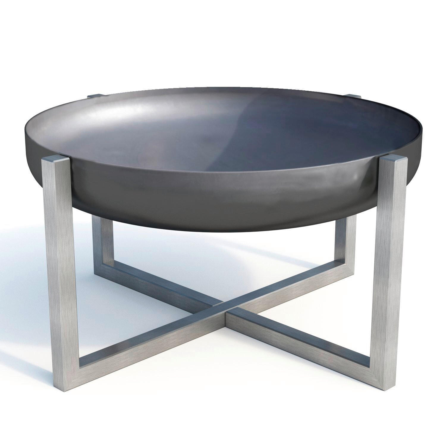 FEUERSCHALE SVENSKAV CROSS XXL 2086  - Edelstahlfarben/Rostfarben, Basics, Metall (63/63/35cm) - Ambia Garden