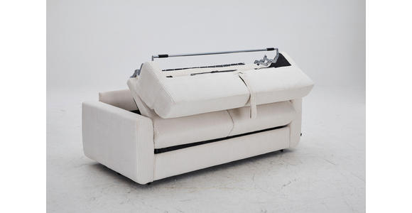 SCHLAFSOFA Creme  - Creme/Schwarz, Design, Holz/Kunststoff (200/89/97cm) - Novel