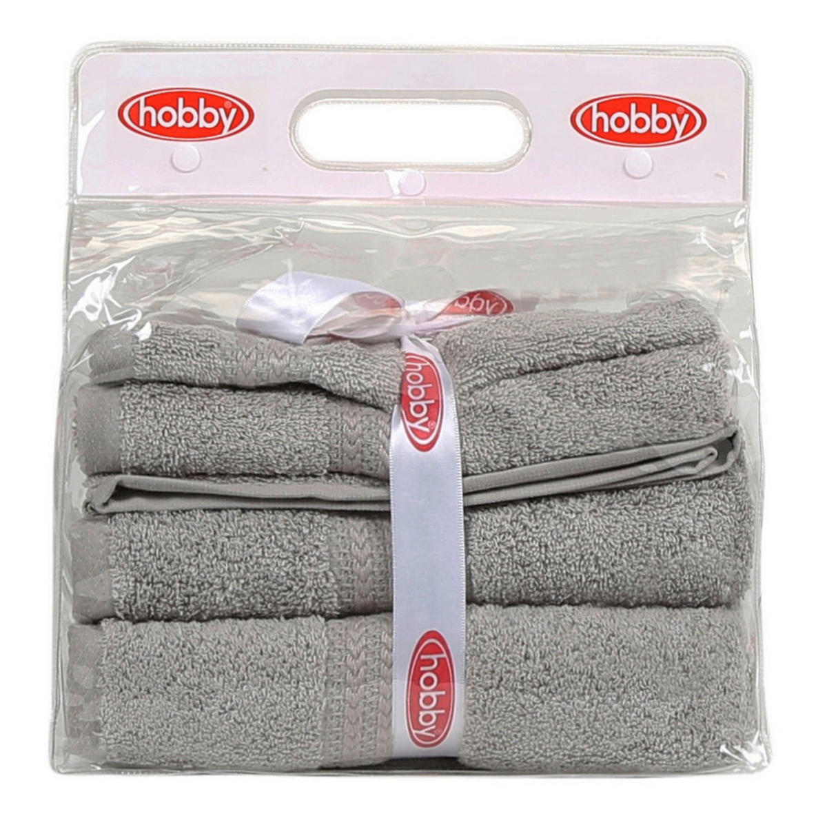 FROTTIERSET Grau 3-teilig  - Grau, Basics, Textil (30/50cm)
