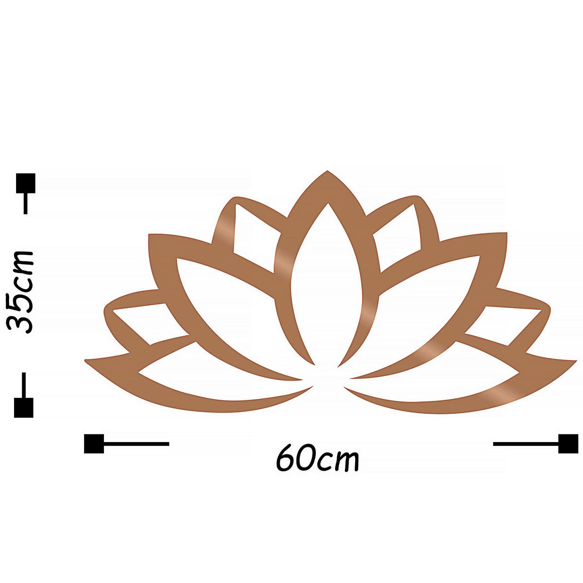 METALLBILD  - Bronzefarben, Basics, Metall (60/35cm)