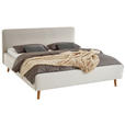 POLSTERBETT 160/200 cm  in Beige  - Eichefarben/Beige, Design, Holz/Textil (160/200cm) - Xora