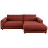 ECKSOFA in Chenille Rostfarben  - Rostfarben/Schwarz, Design, Kunststoff/Textil (270/190cm) - Lomoco