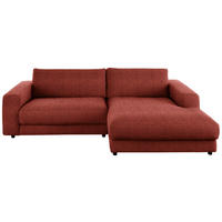 ECKSOFA in Chenille Rostfarben  - Rostfarben/Schwarz, Design, Kunststoff/Textil (270/190cm) - Lomoco