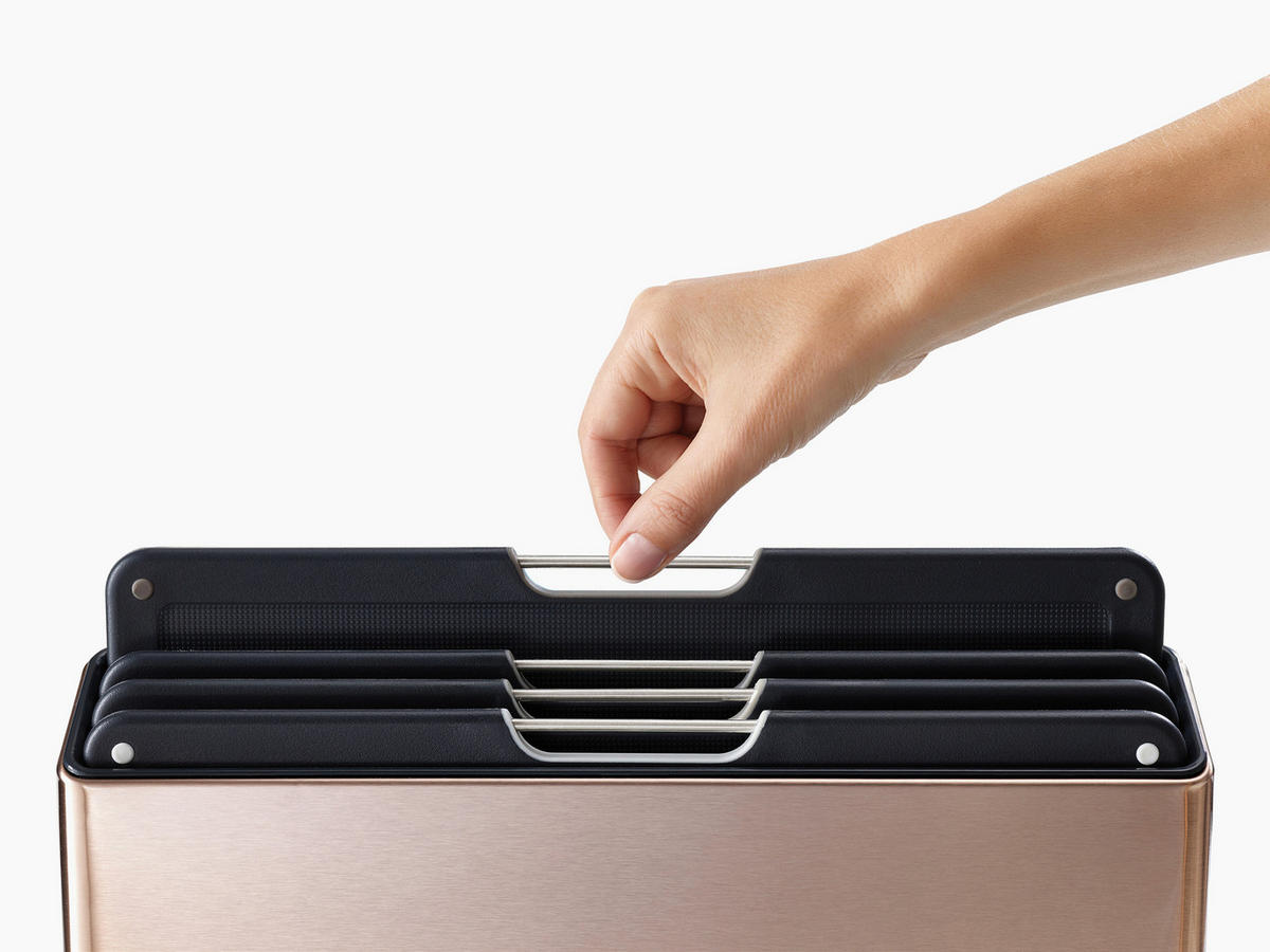 SET DESK ZA REZANJE - rožnato zlata, Basics, kovina/umetna masa (35,5/26,5/7,4cm) - Joseph Joseph