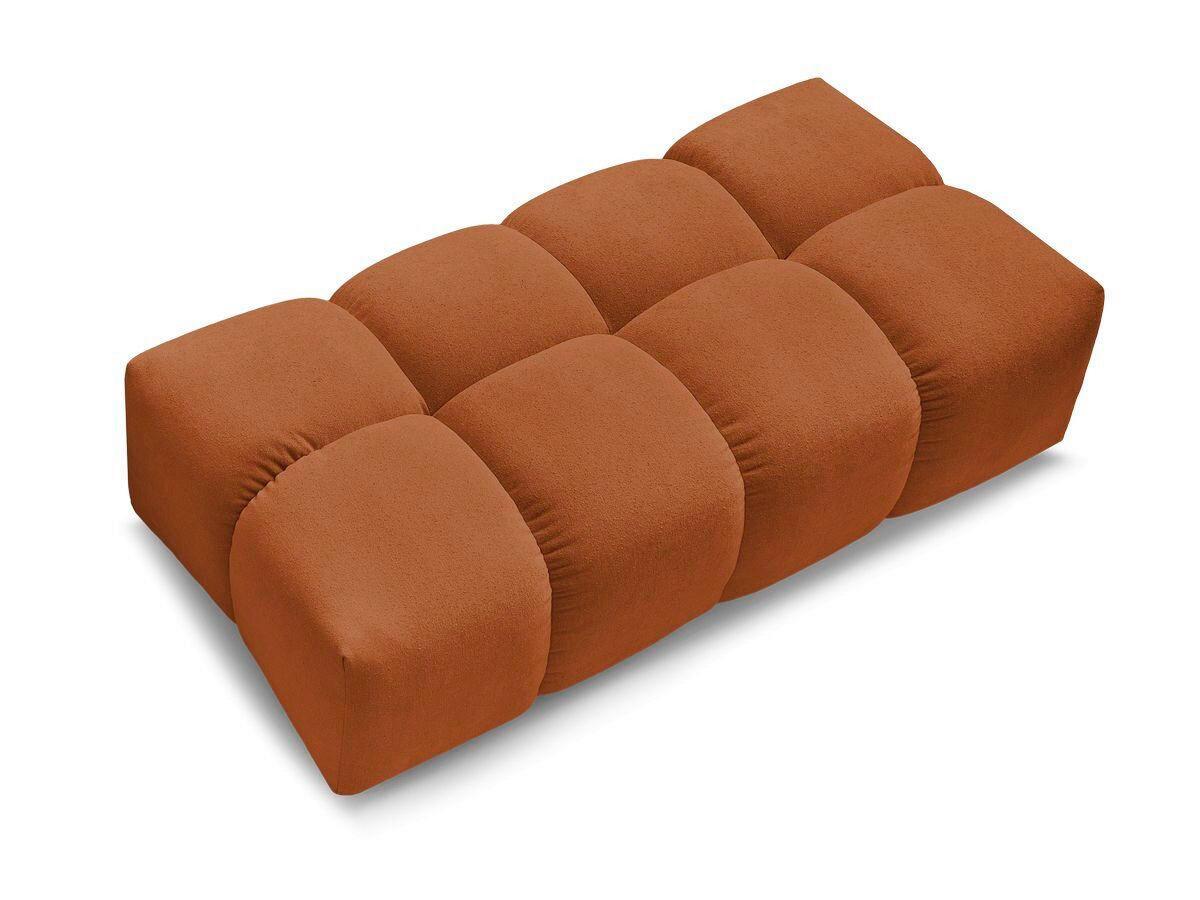 HOCKER EVEREST Struktur Orange  - Schwarz/Orange, MODERN, Kunststoff/Textil (140/70/40cm)