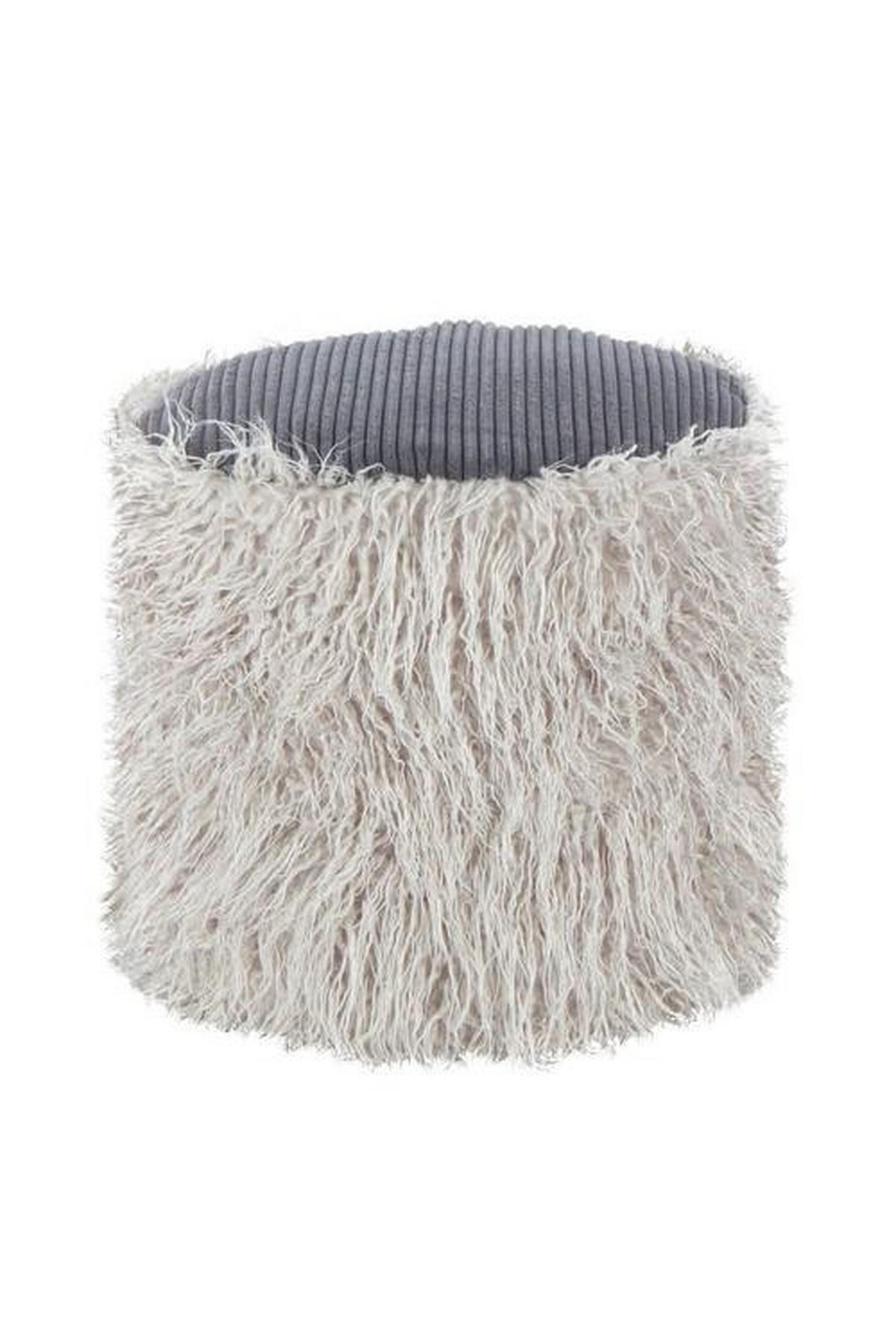 TABURETKA „PUFF“, 45/38/45 cm - svetlosivá, Basics, plast (45/38/45cm)