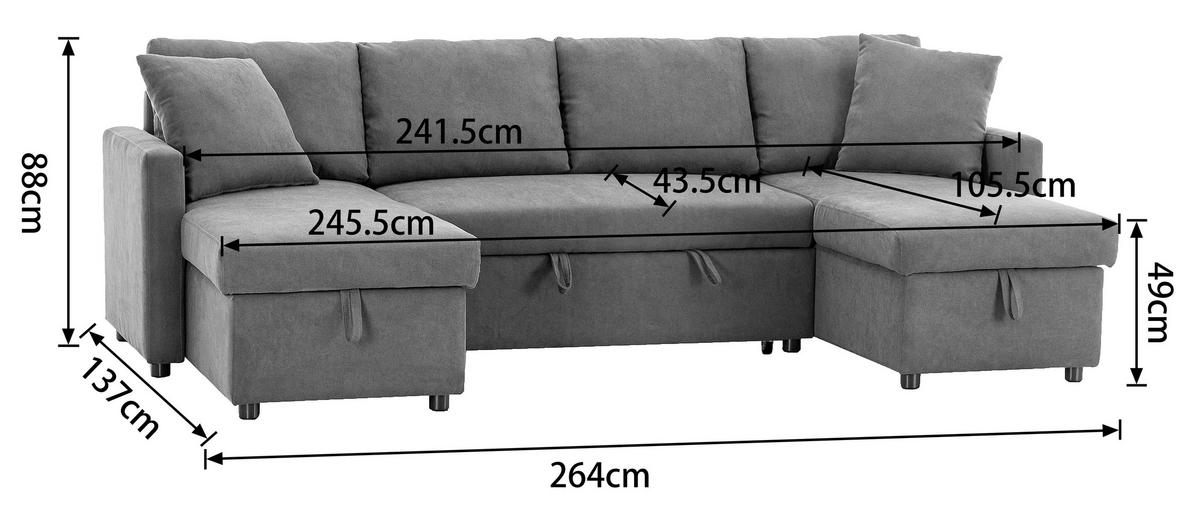 SCHLAFSOFA ATHEN in Leinenoptik Khaki  - Khaki/Schwarz, Basics, Kunststoff/Textil (150/91/85cm) - Livetastic