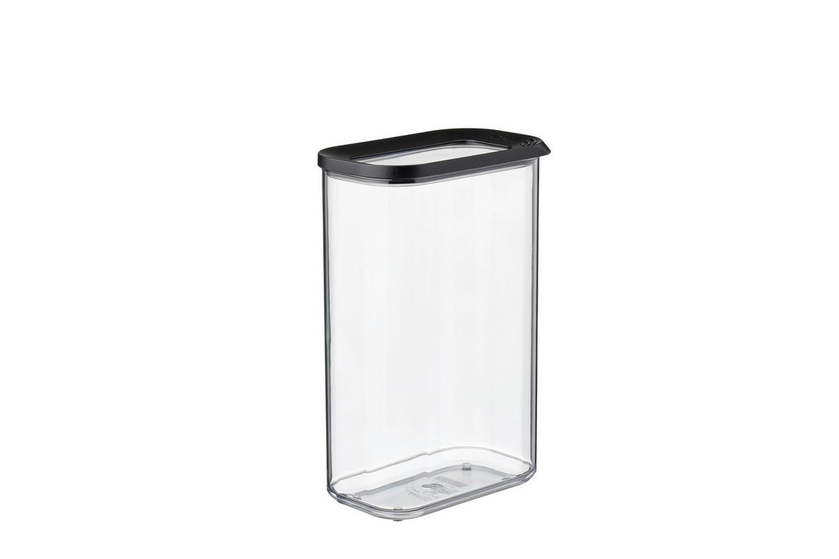 VORRATSDOSE MODULA 2,0 L  - Transparent/Schwarz, KONVENTIONELL, Kunststoff (2l) - Mepal