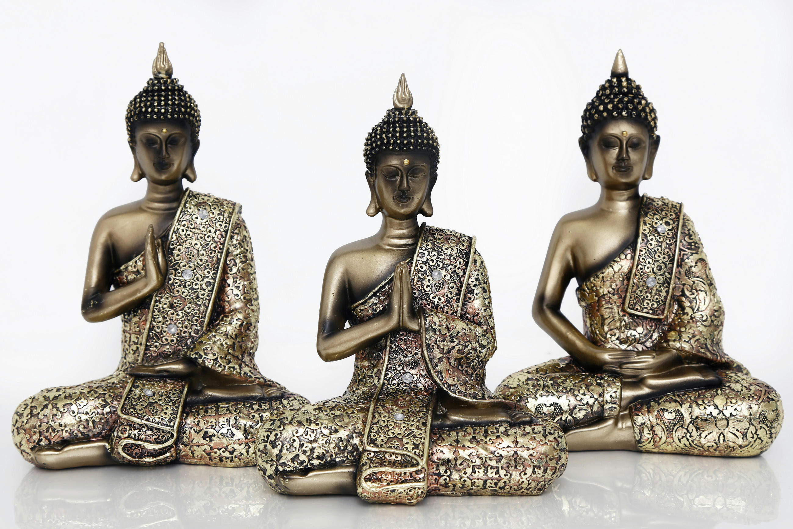 BUDDHA  - auriu, Basics, plastic (14.5/20.5/8cm)