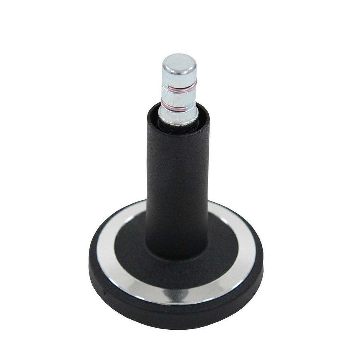 BÜROSTUHLGLEITER - Chromfarben/Schwarz, Basics, Kunststoff/Metall (6/6,9/6cm) - MID.YOU