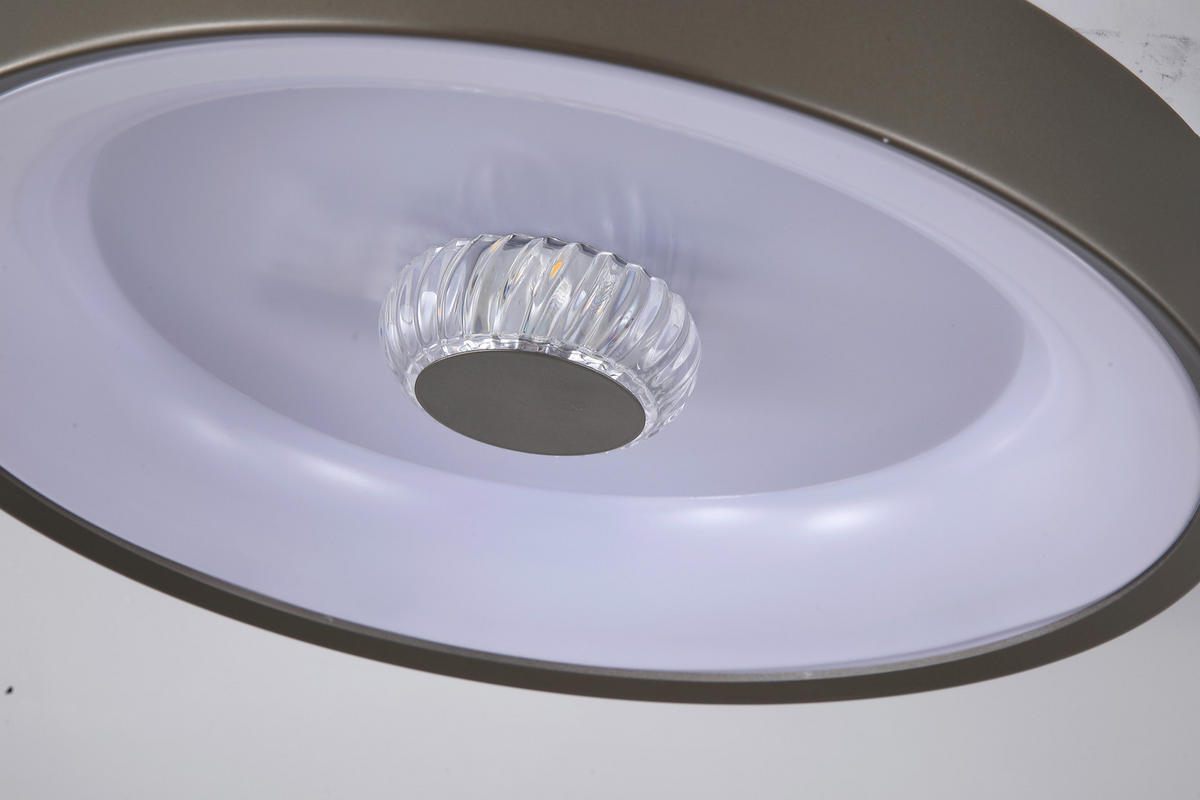 DECKENLEUCHTE Gianna 38,5/7,5 cm  - Weiß/Mokka, Design, Kunststoff/Metall (38,5/7,5cm)
