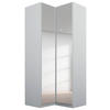 HÖRNGARDEROB 100/229/102 cm  - ljusgrå/aluminiumfärg, Modern, trämaterial (100/229/102cm) - Rauch Möbel