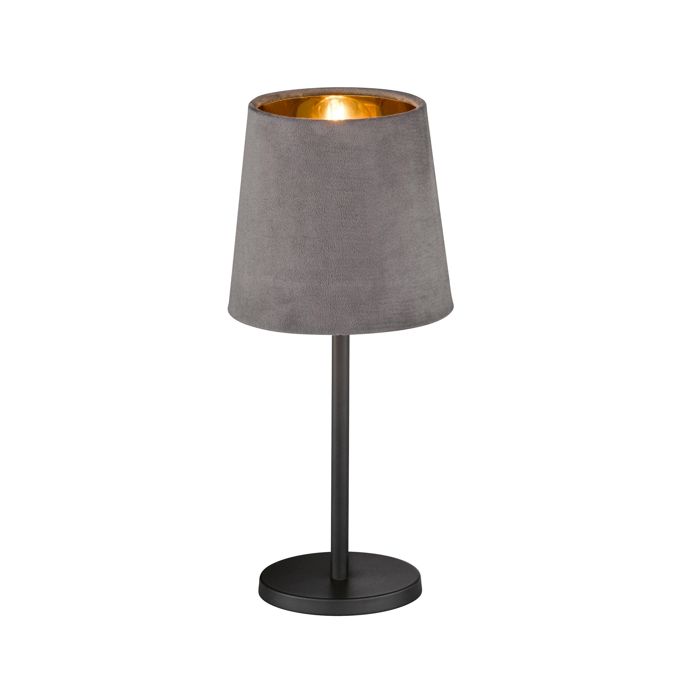 SVJETILJKA STOLNA  - siva/crna, Basics, metal/tekstil (14/30cm)