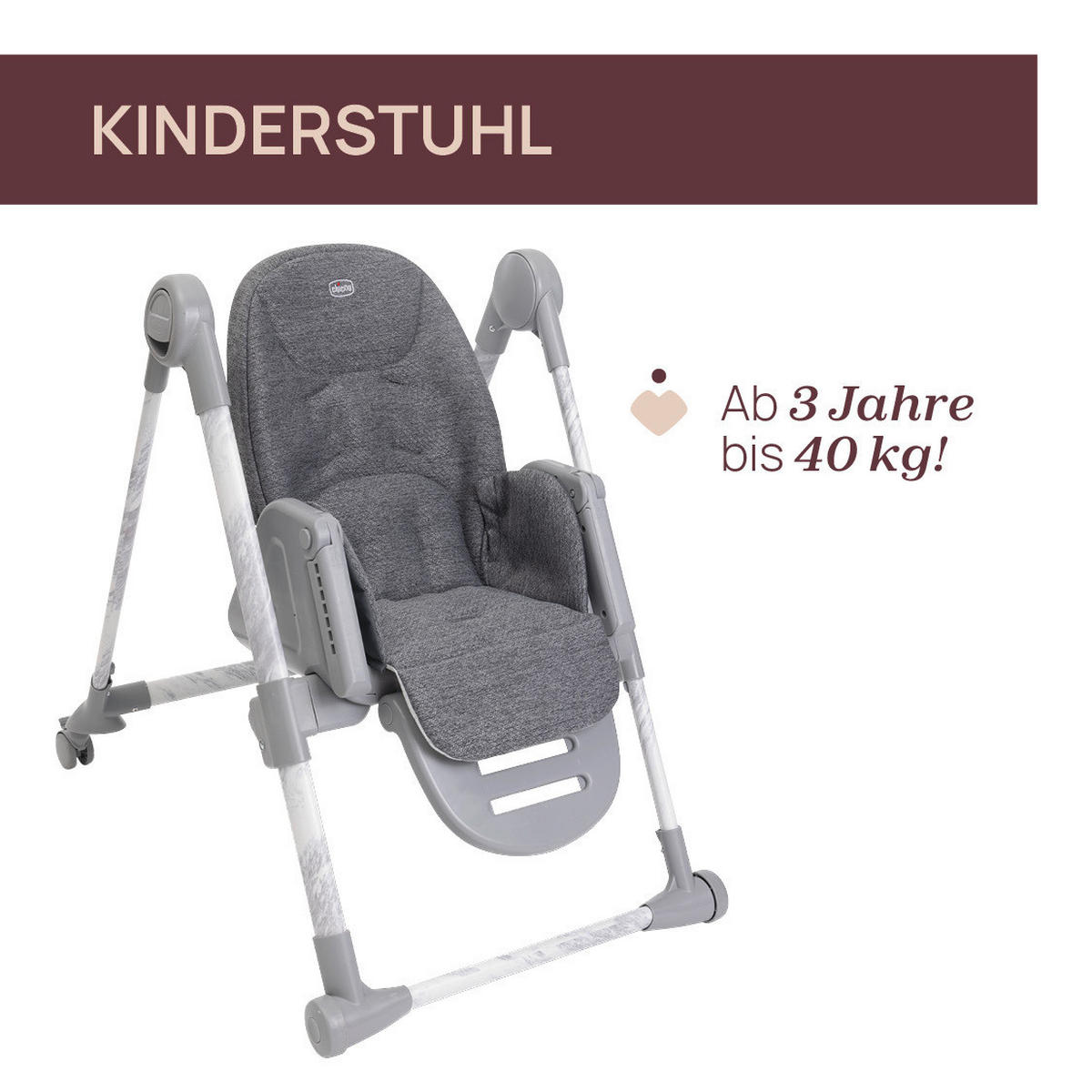 HOCHSTUHL Polly Armonia Dunkelgrau, Hellgrau Carrara  - Dunkelgrau/Hellgrau, Basics, Kunststoff (57/79-104/90cm) - Chicco