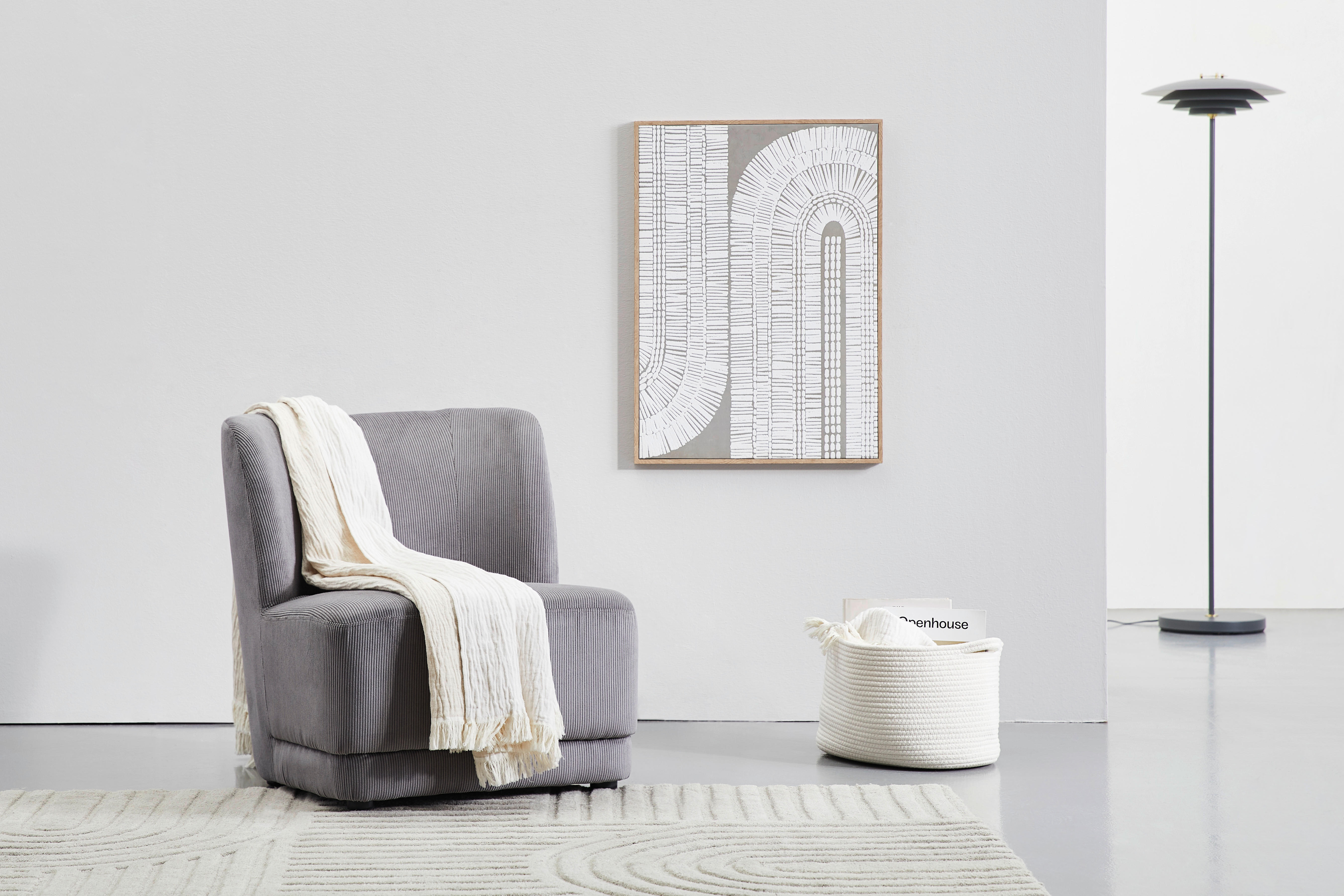 FOTOLIU in lemn, textil gri  - gri, Design, lemn/textil (64/71/73cm) - MID.YOU