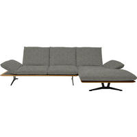 ECKSOFA Formia in Flachgewebe Grau  314/159 cm  - Schwarz/Grau, Design, Holz/Textil (314/159cm) - Dieter Knoll