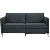 3-SITZER-SOFA in Leder Dunkelblau  - Schwarz/Dunkelblau, Design, Leder/Metall (190/84/99cm) - Dieter Knoll