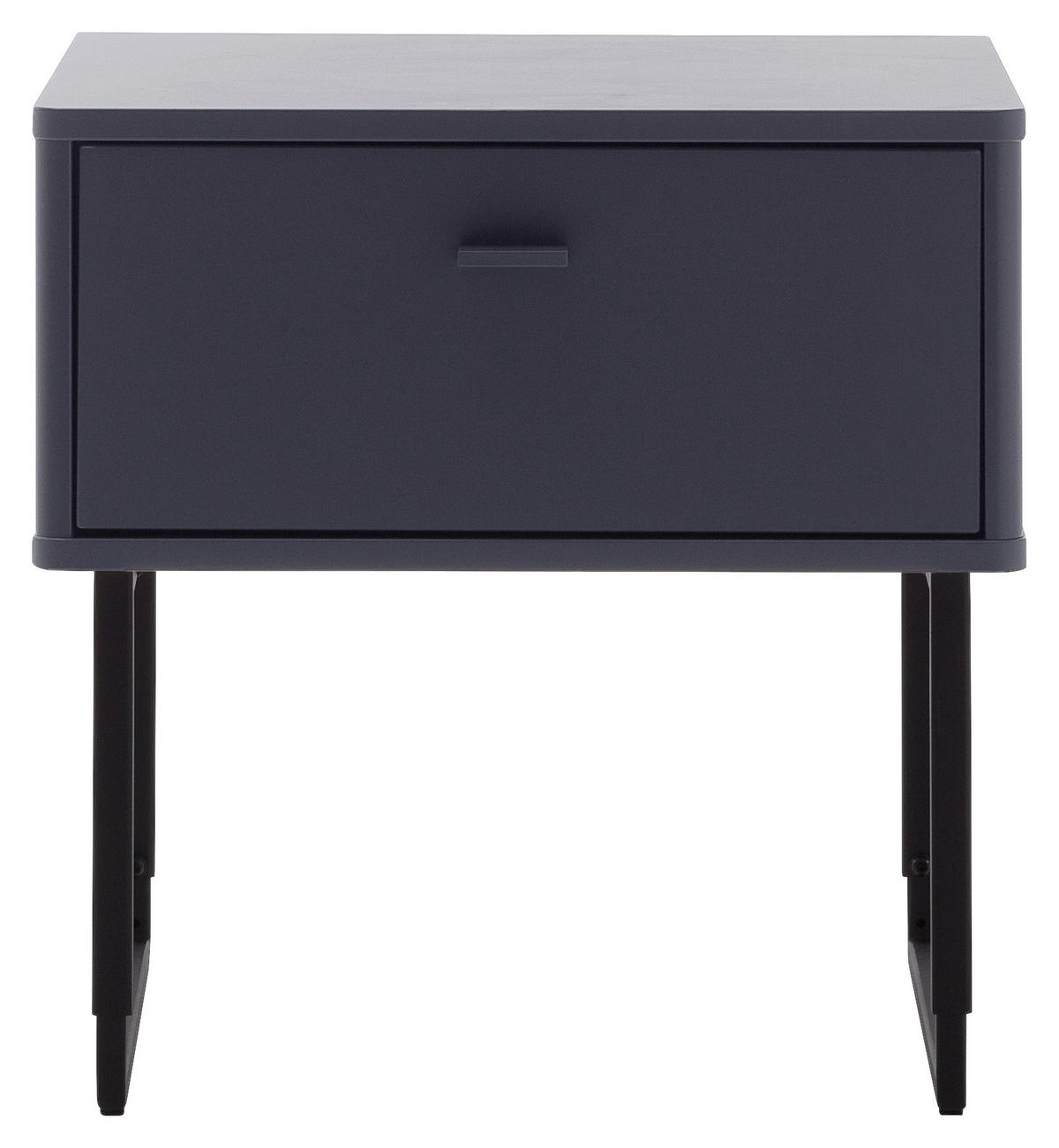 NACHTSCHRANK 54/52/45 cm  - Schieferfarben/Anthrazit, Design, Holzwerkstoff/Metall (54/52/45cm) - Schöner Wohnen