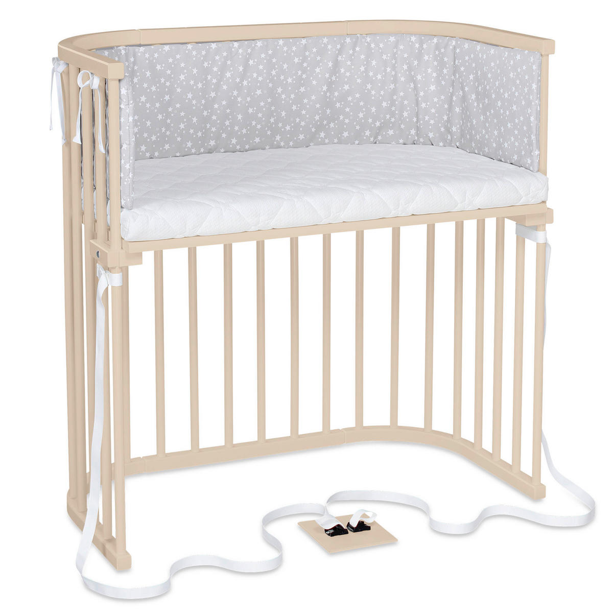 BEISTELLBETT  96/54/96,50 cm  - Beige, Basics, Holz (96/54/96,50cm) - Babybay